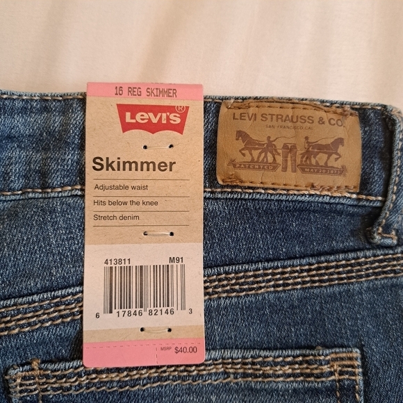 Levi's girls skimmer jean shorts size 16 - Picture 3 of 6